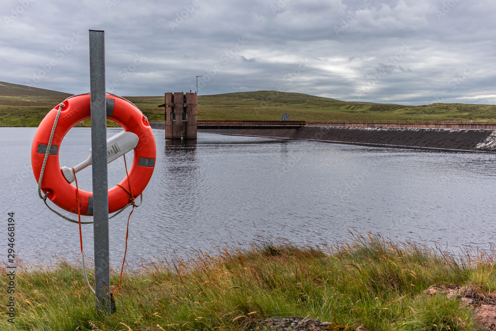 Dungonnell Dam, water reservoir, Cargan, Glenravel, County Antrim, Northern Ireland