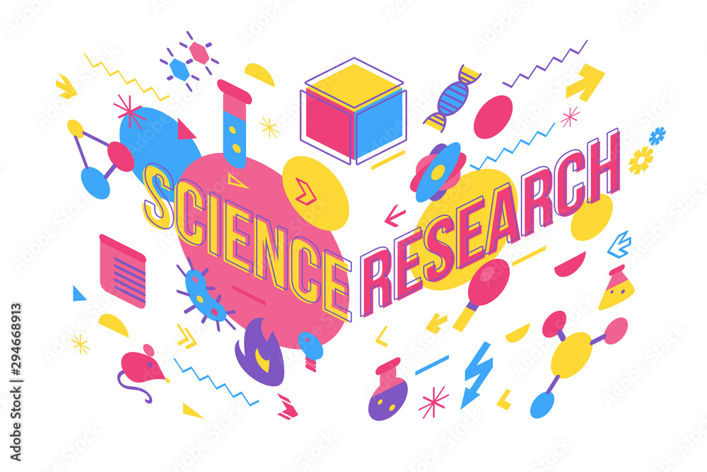 Medical research vector illustration