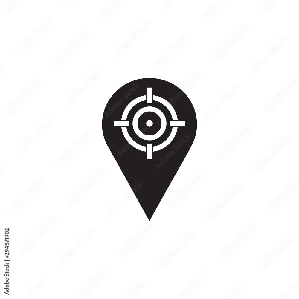Pin location icon logo design vector template Pin location icon logo design vector template