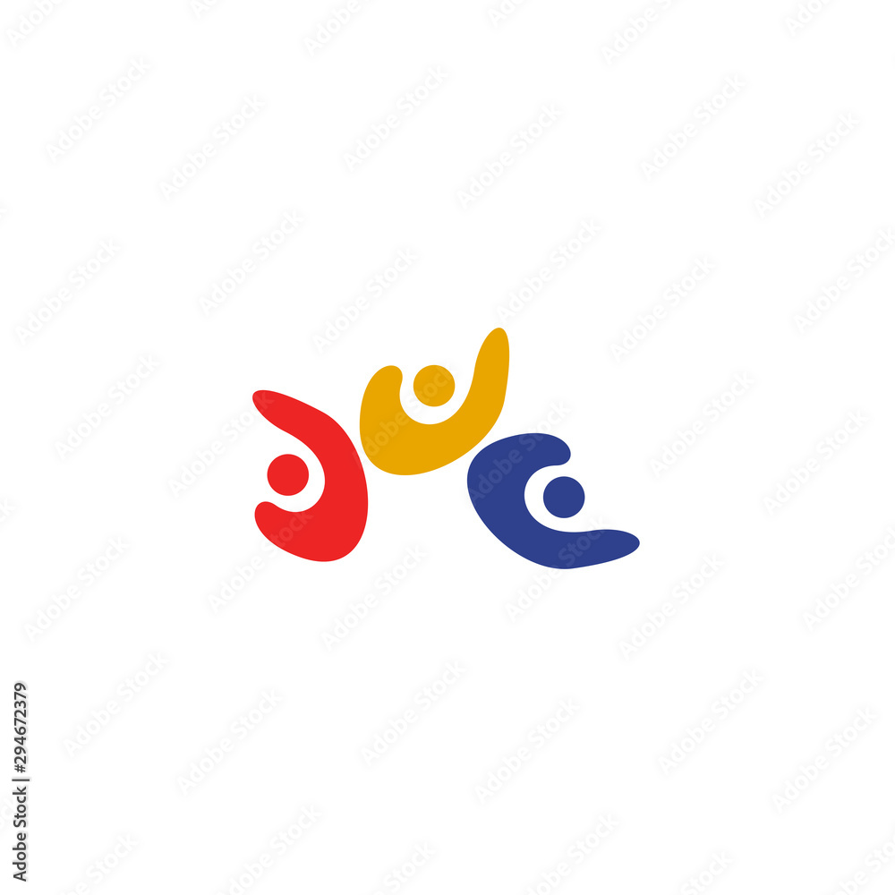 Community and adoption care logo design vector template Community and adoption care logo design vector template