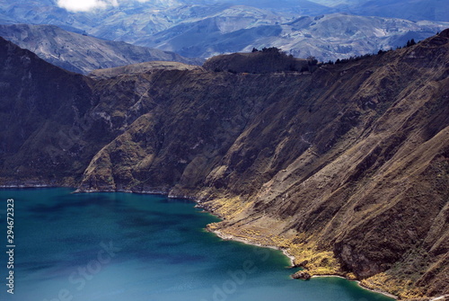 View of Quilotoa in Ecuador