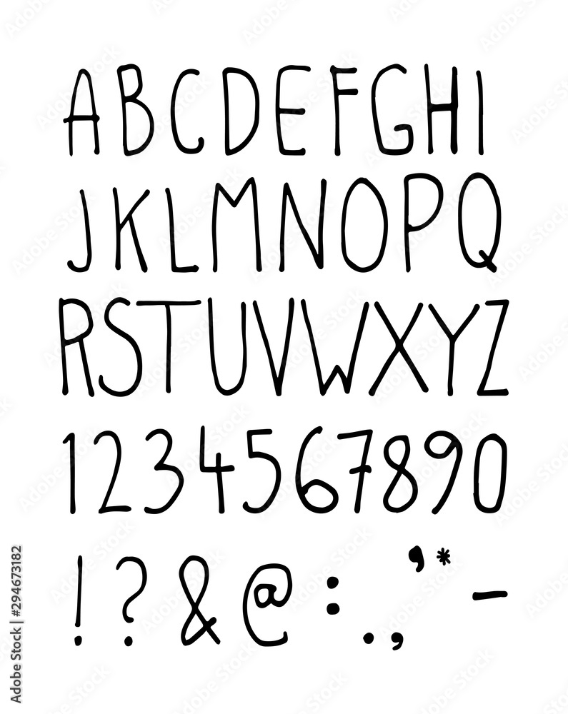 Hand written typography cute vector
