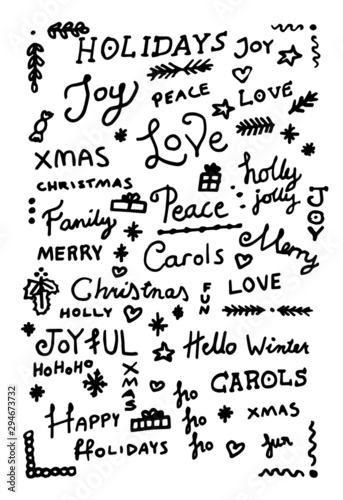 Christmas writings and drawings