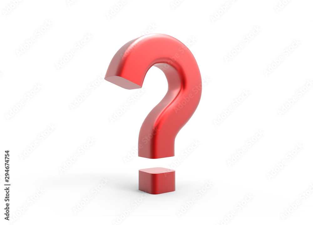 Large Question mark symbol in red color Large Question mark symbol in red color