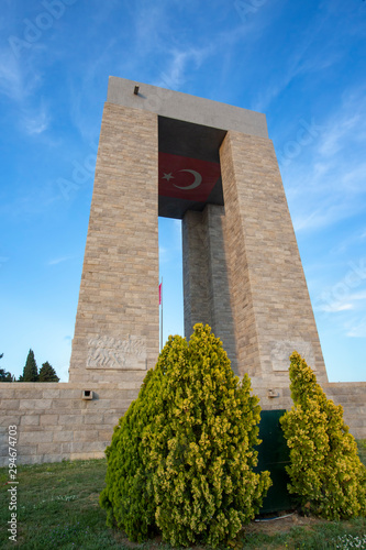 Martyrs Monument. Cemetery of Turkish and Ottoman soldiers. 1915 first World War I. Çanakkale Gallipoli peninsula. Eceabat Çanakkale - TURKEY photo