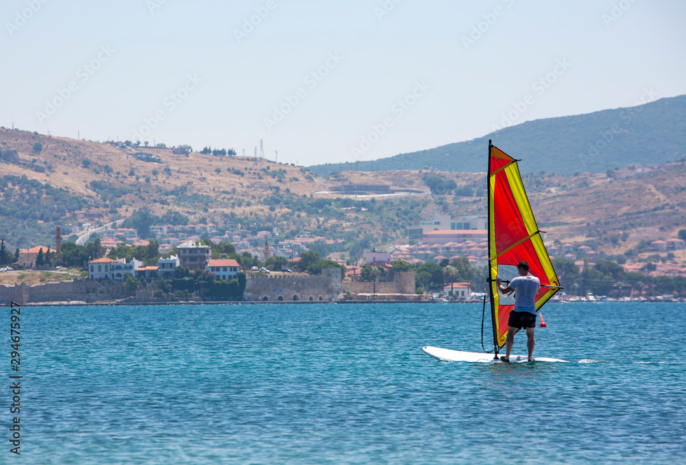Fototapeta premium wind surfing man