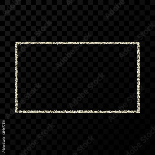 Wallpaper Mural Silver glitter frame with shiny sparkles Torontodigital.ca