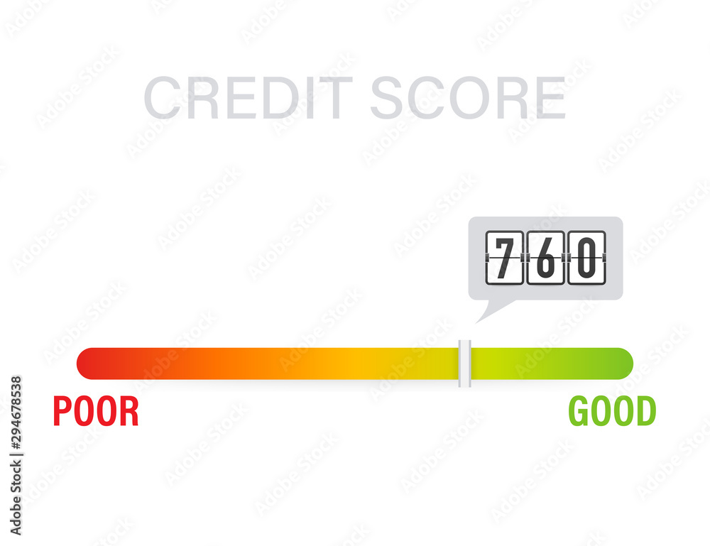 credit-score-scale-showing-good-value-vector-illustration-stock