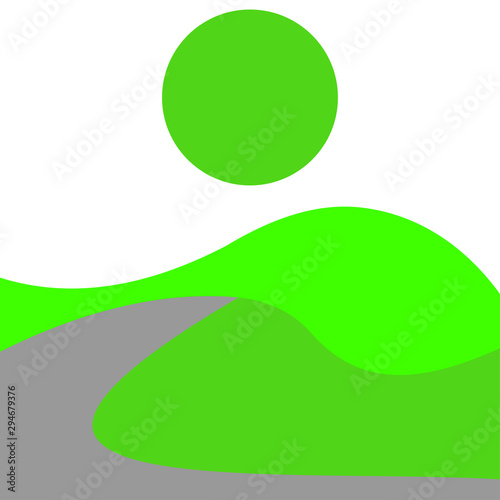 Abstract desert sun on top....