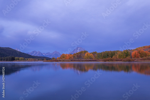 Scenic Autumn Teton Landscape Before Sunrise