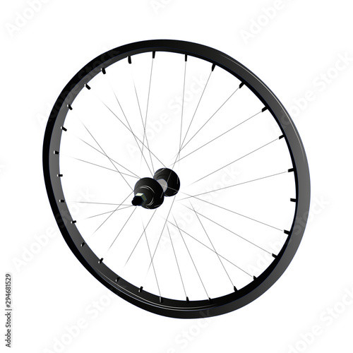 bicycle wheel disc realistic vector illustration