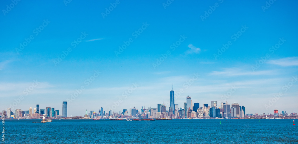 Panoramic view of New York City and New Jersey City