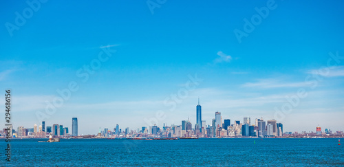 Panoramic view of New York City and New Jersey City