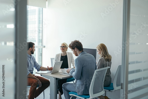 Group of Businesspeople Having a Meeting