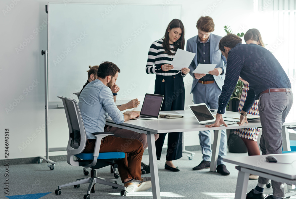 Group of Businesspeople Having a Meeting Group of Businesspeople Having a Meeting