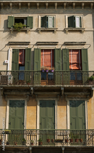 Verona residential facade. photo