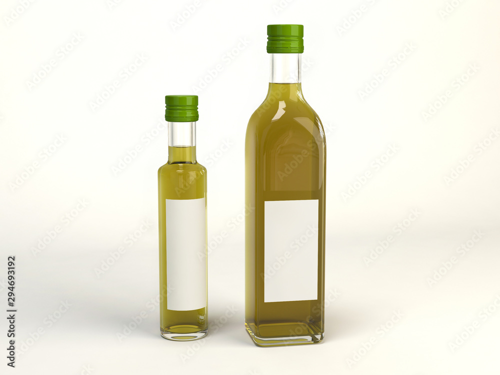 Bottles with olive oil Bottles with olive oil
