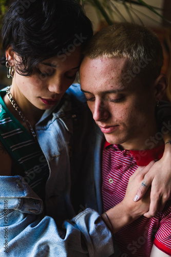 Young Couple Embracing