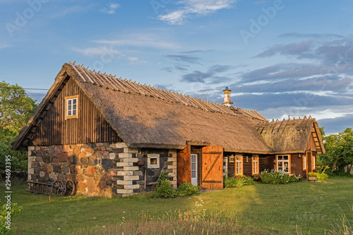 Old farmhouse on Saaremaa island; Estonia photo