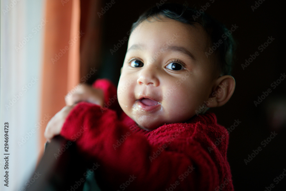 Portrait of innocent cute baby girl Portrait of innocent cute baby girl