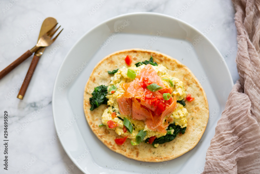 Smoked Salmon Flatbread Smoked Salmon Flatbread