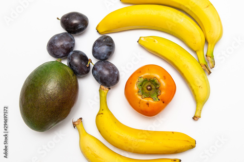 Autumn vegetables on white background. Vegetable background.