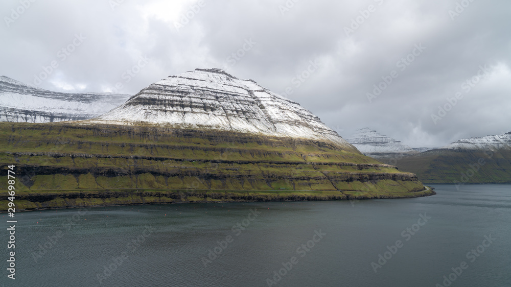 Obraz premium Dramatic landscape on Faroe Islands in the north Atlantic