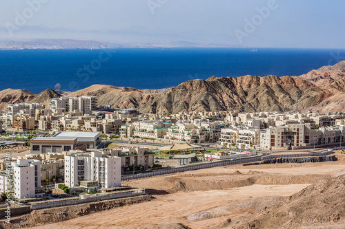 top view of south desert city on Persian Gulf waterfront beautiful summer vacation destination for rest and relaxation   © Артём Князь