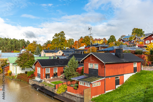 Old town of Porvoo in Finland. 