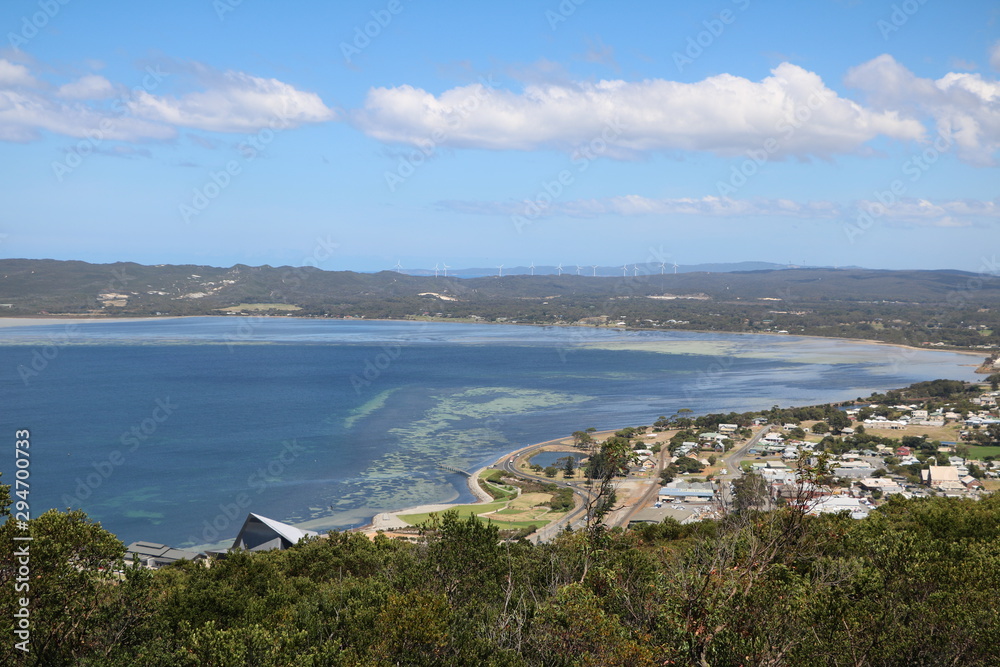 View from Apex Lookout to Albany City in Western Australia