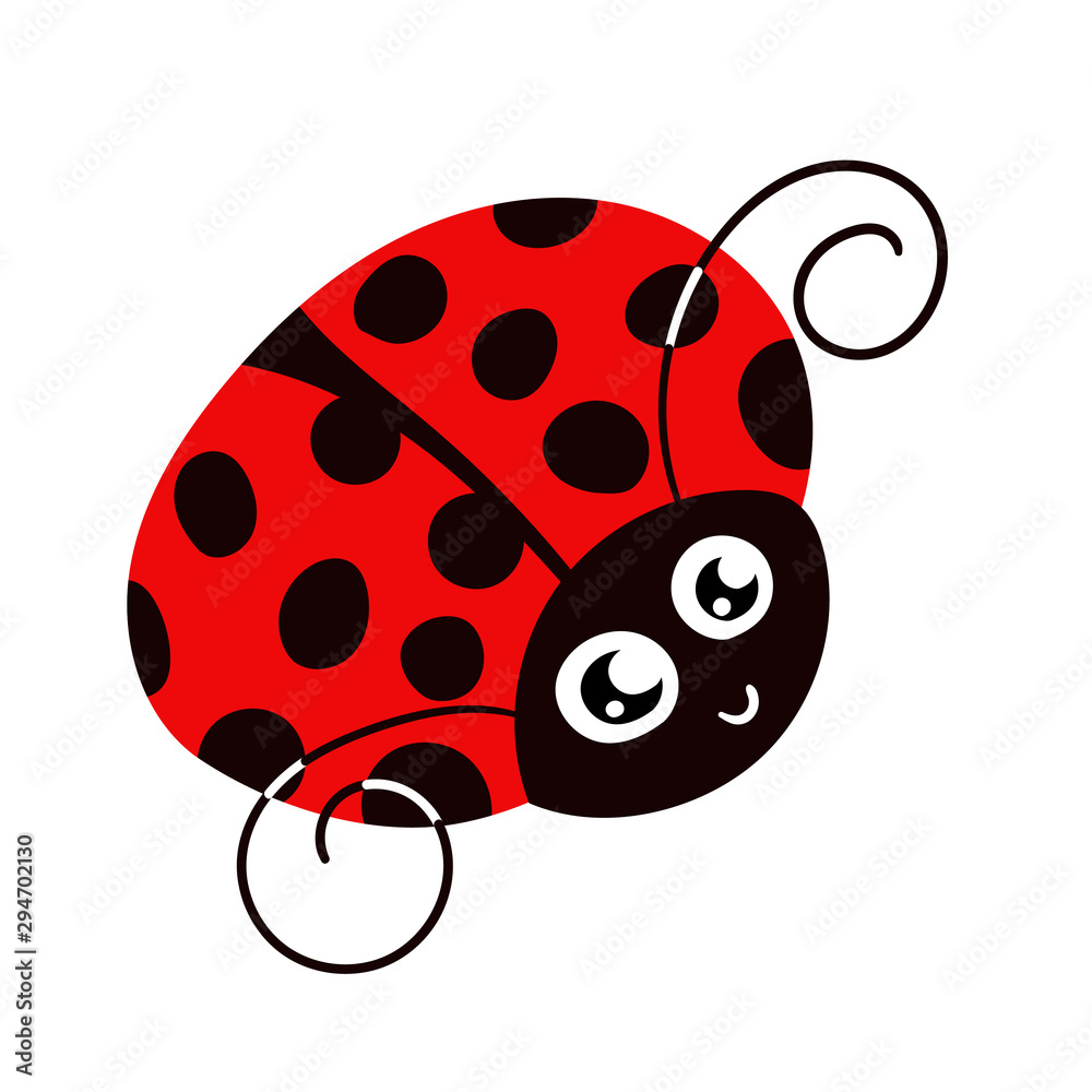 Naklejka premium Cute ladybug