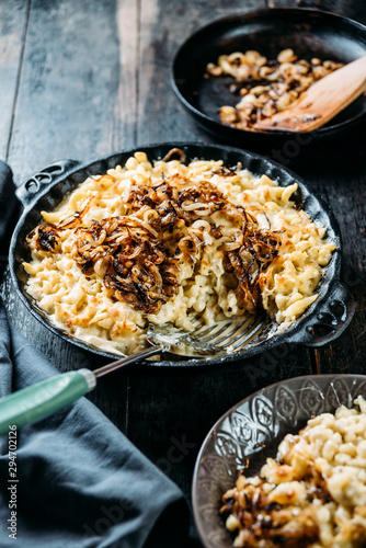 Food: Swabian K?_sesp?_tzle, noodles with cheese photo