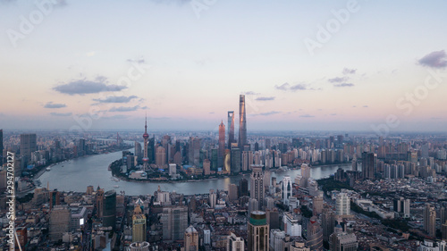 Wallpaper Mural Sunset Bund Landmark Building Skyline, Shanghai, China Torontodigital.ca