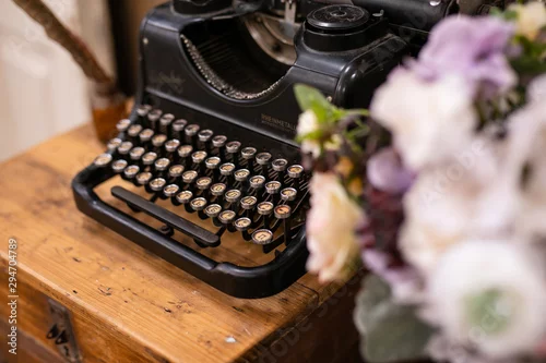 Obraz Antyczna maszyna do pisania, z serii retro odrodzenia