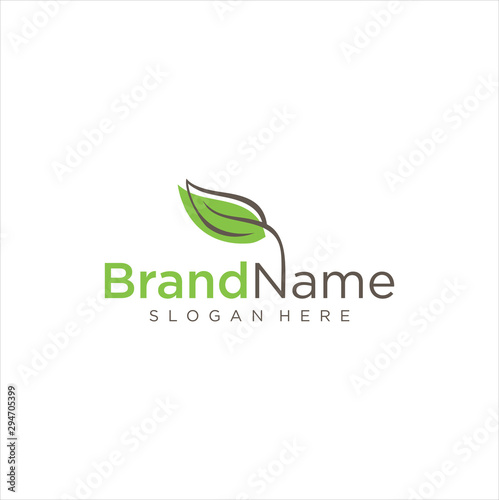 Organic Leaf Logo Designs Inspiration . Leave Nature Logo Design Template