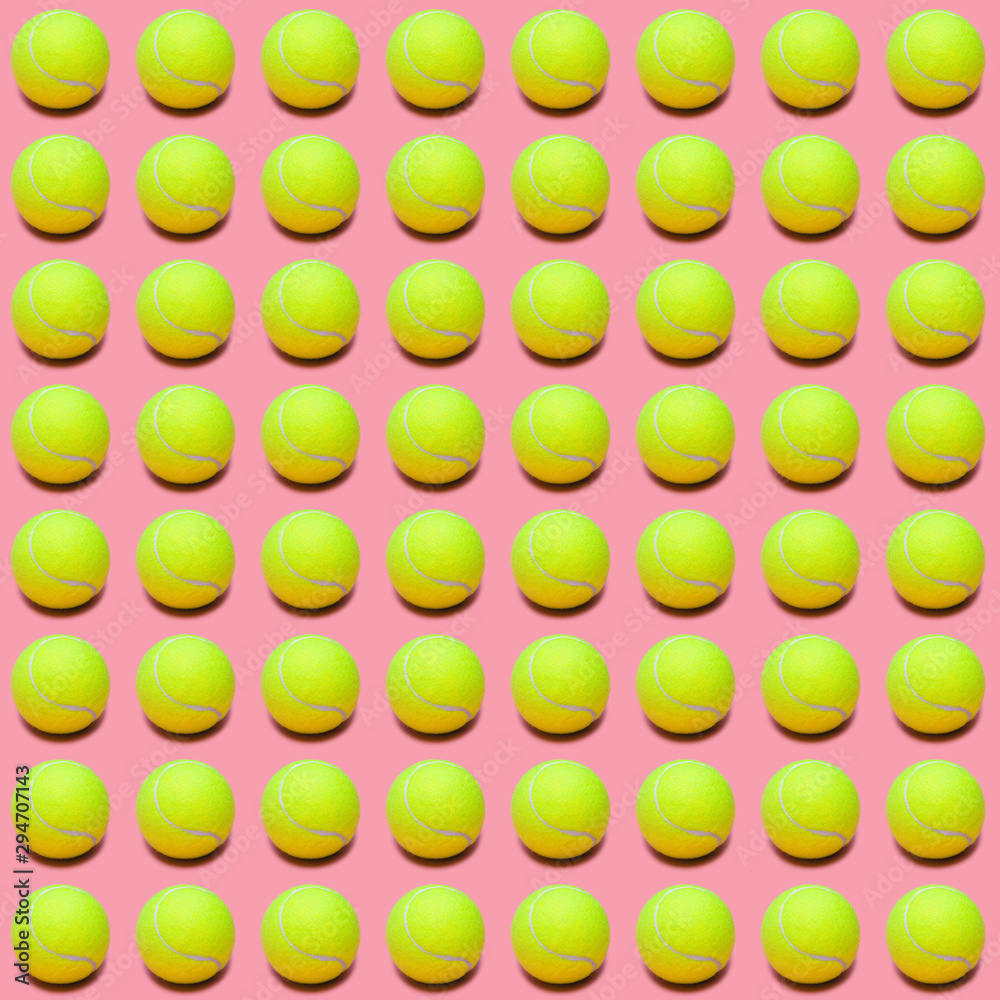 Tennis Ball Pattern on Pink