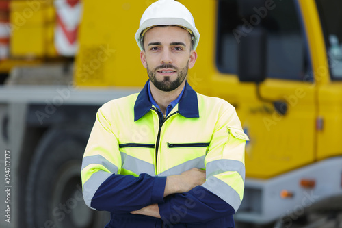 portrait of an engineer outdoors