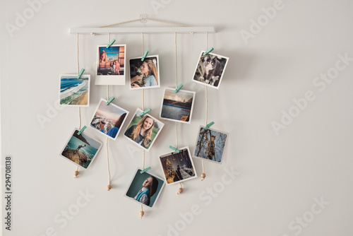 hanging frame for polaroid style pictures photo