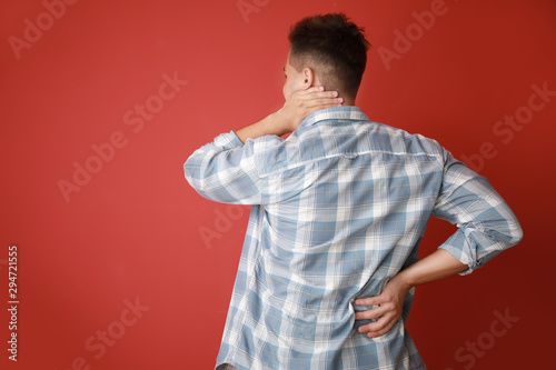 Young man suffering from ba...