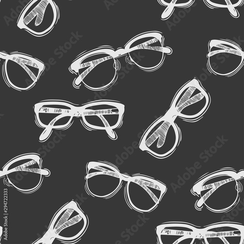 Modern glasses icon isolated on white background vector illustration of elegance spectacles in black frame, eyeglasses with lense, eyewear model