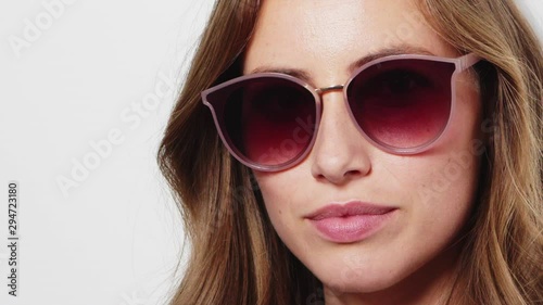 Model In Sunglasses Winking