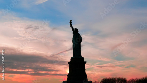 Statue of Liberty during Sunset