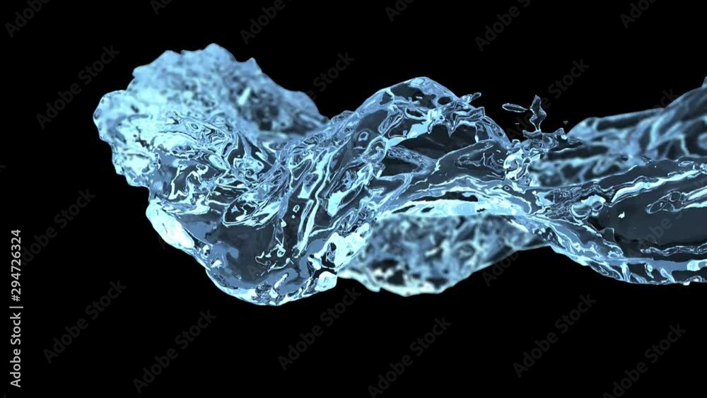 Water Curve with Alpha Channel