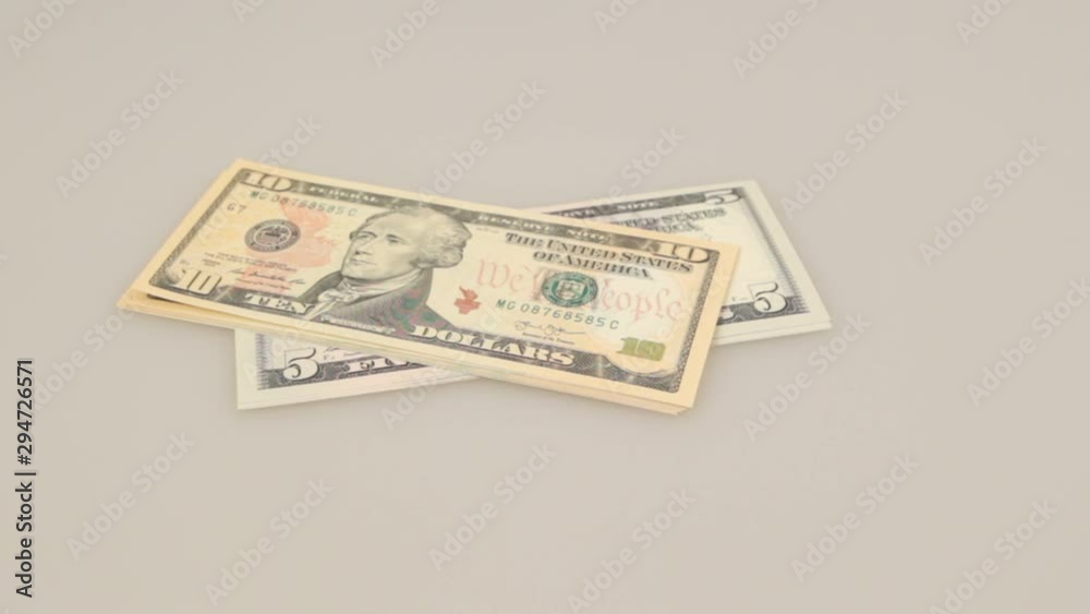 Dollars close up on white background Dollars close up on white background