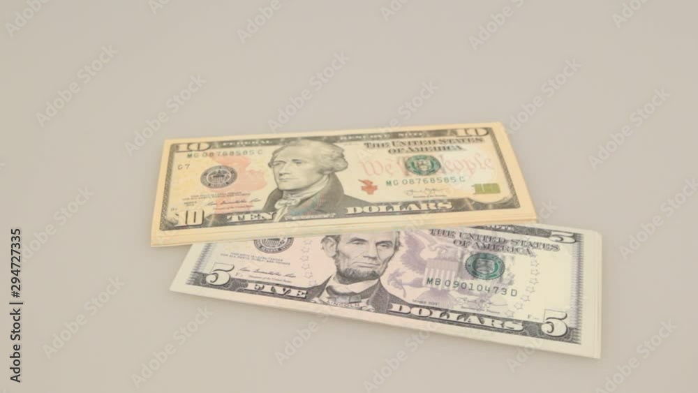 Dollars close up on white background Dollars close up on white background