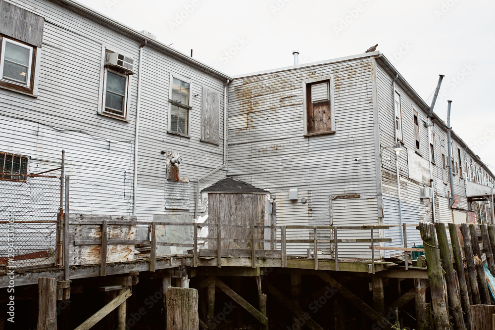 Commercial fishing wharf in the Old Port Harbor district of Portland, Maine. Commercial fishing wharf in the Old Port Harbor district of Portland, Maine.