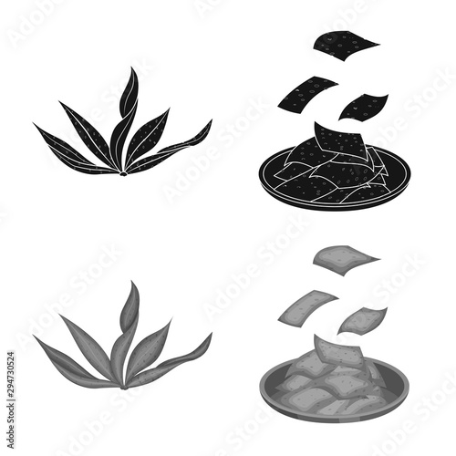 Isolated object of protein and sea symbol. Collection of protein and natural stock symbol for web.