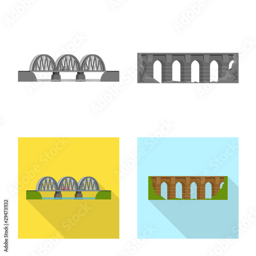 Vector design of connection and design logo. Set of connection and side stock symbol for web.