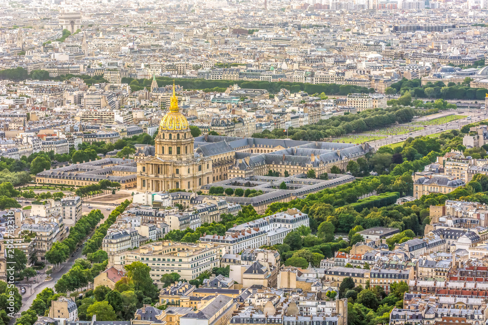 Les Invalides Paris France beautiful sunset scenic view tres beau Paris Tour famous landmark building monument 