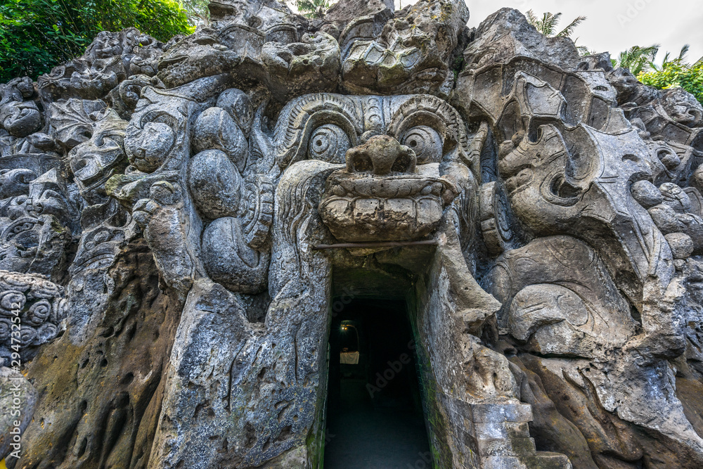 Pura Goa Gajah (Elephant Cave Temple) Located on the island of Bali near Ubud, in Indonesia